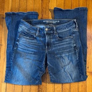 American Eagle Outfitters Women's Dark Blue Favorite Boyfriend Jeans, sz8 short